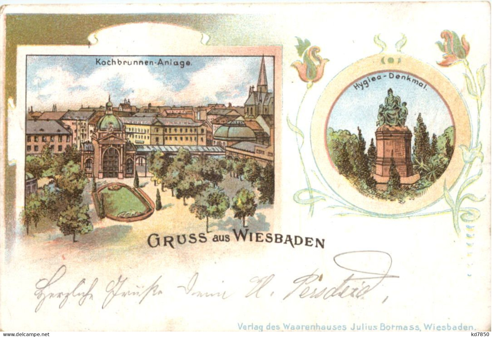 Gruss Aus Wiesbaden - Litho - Wiesbaden