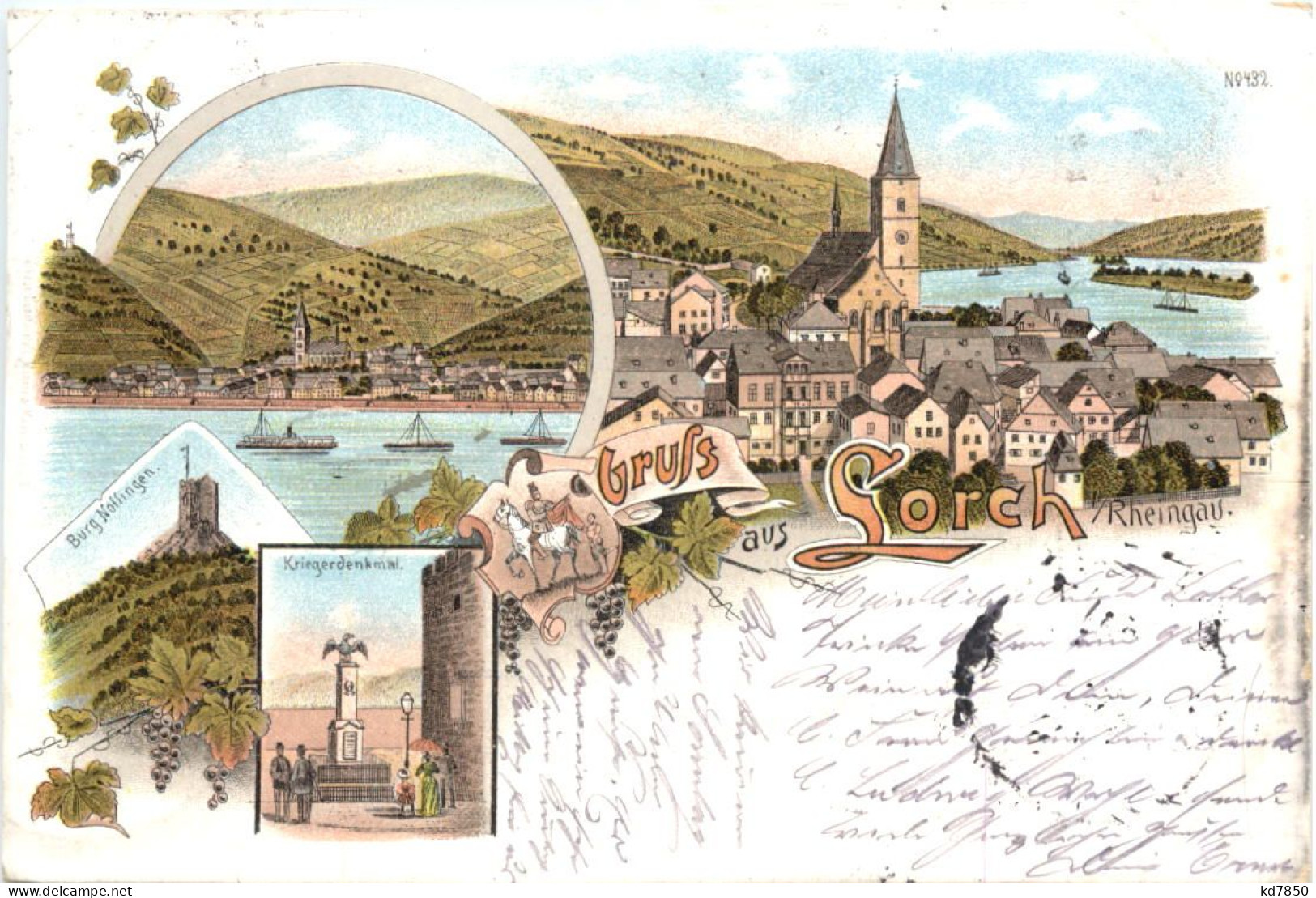 Gruss Aus Lorch Am Rhein - Litho - Autres & Non Classés