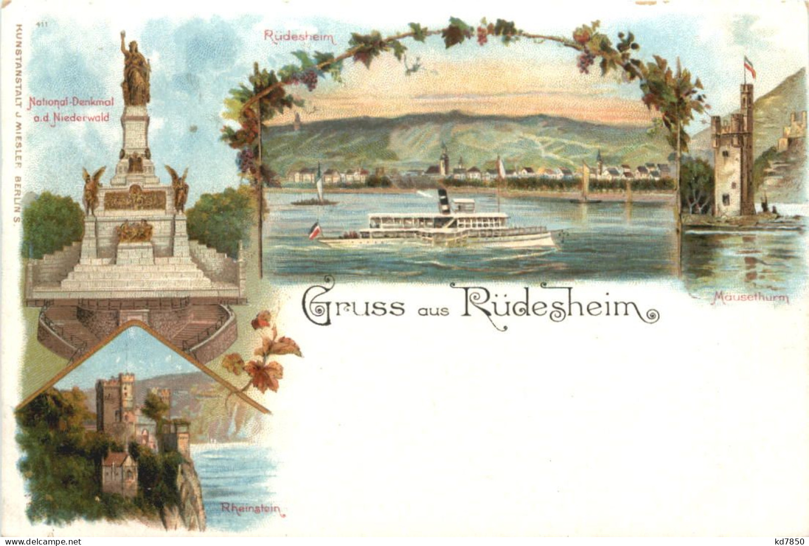 Gruss Aus Rüdesheim - Litho - Ruedesheim A. Rh.
