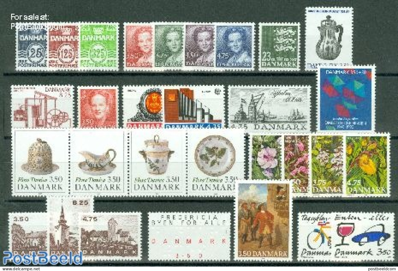 Denmark 1990 Yearset 1990 (30v), Mint NH, Various - Yearsets (by Country) - Neufs