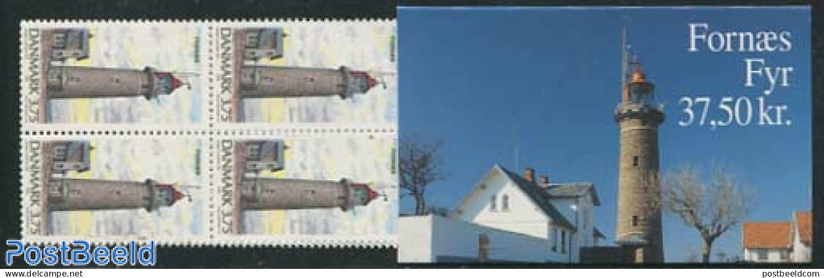 Denmark 1996 Fornaes Lighthouse Booklet, Mint NH, Various - Stamp Booklets - Lighthouses & Safety At Sea - Nuovi