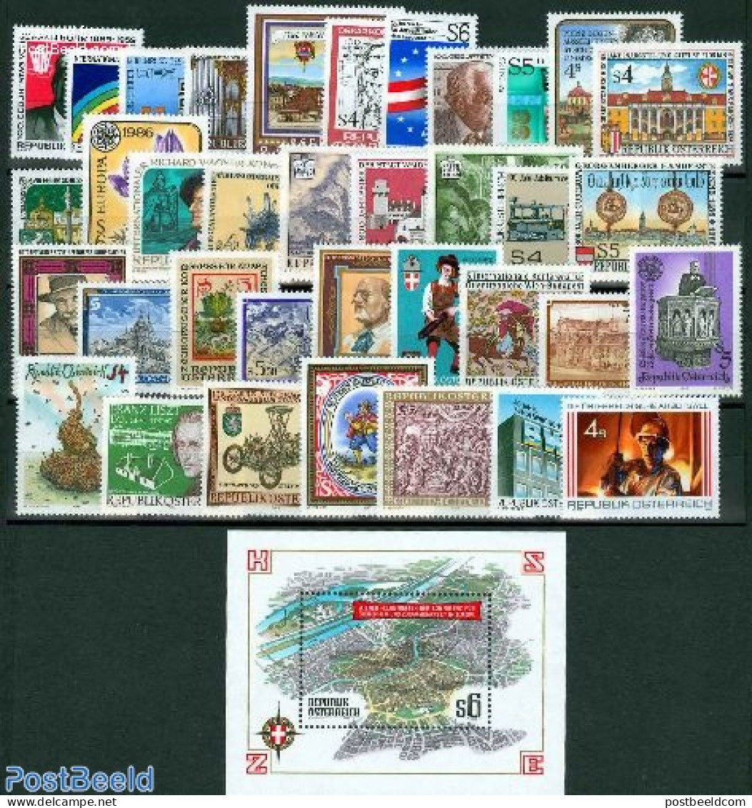 Austria 1986 Yearset 1986, Complete, 36v + 1s/s, Mint NH, Various - Yearsets (by Country) - Ongebruikt