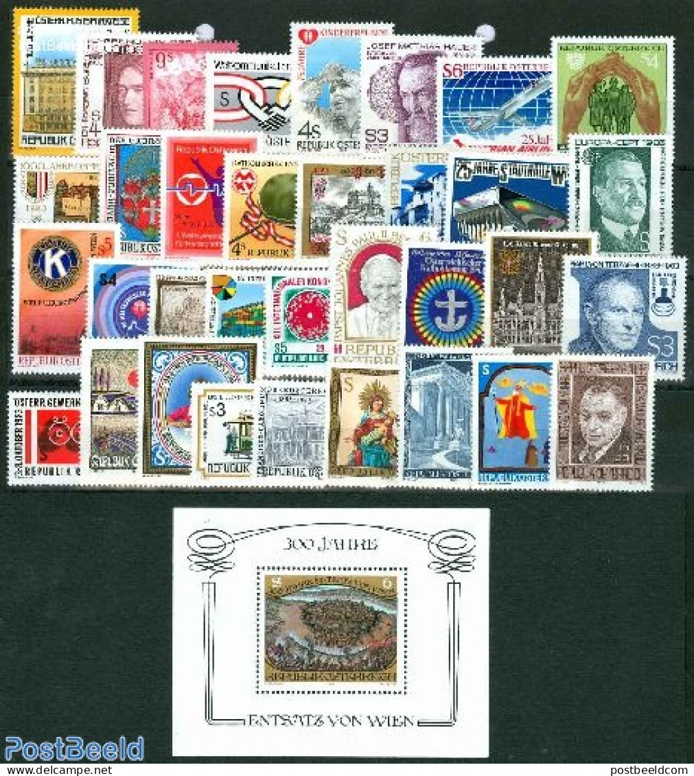 Austria 1983 Yearset 1983, Complete, 34v + 1s/s, Mint NH, Various - Yearsets (by Country) - Nuevos