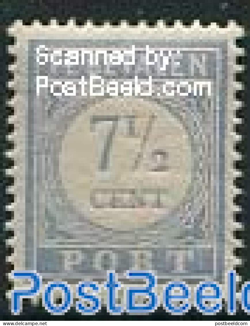 Netherlands 1912 7.5c, Stamp Out Of Set, Mint NH - Taxe