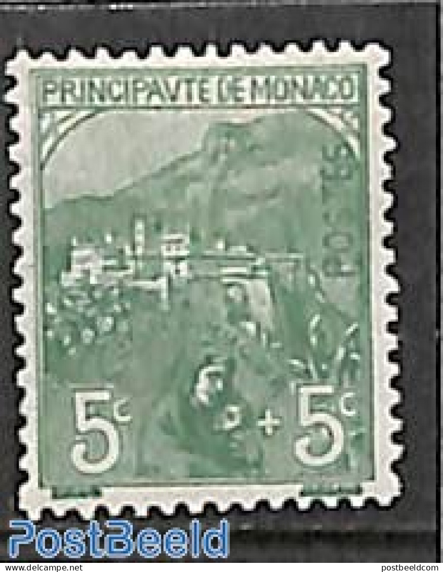 Monaco 1919 5+5c, Stamp Out Of Set, Unused (hinged) - Ungebraucht