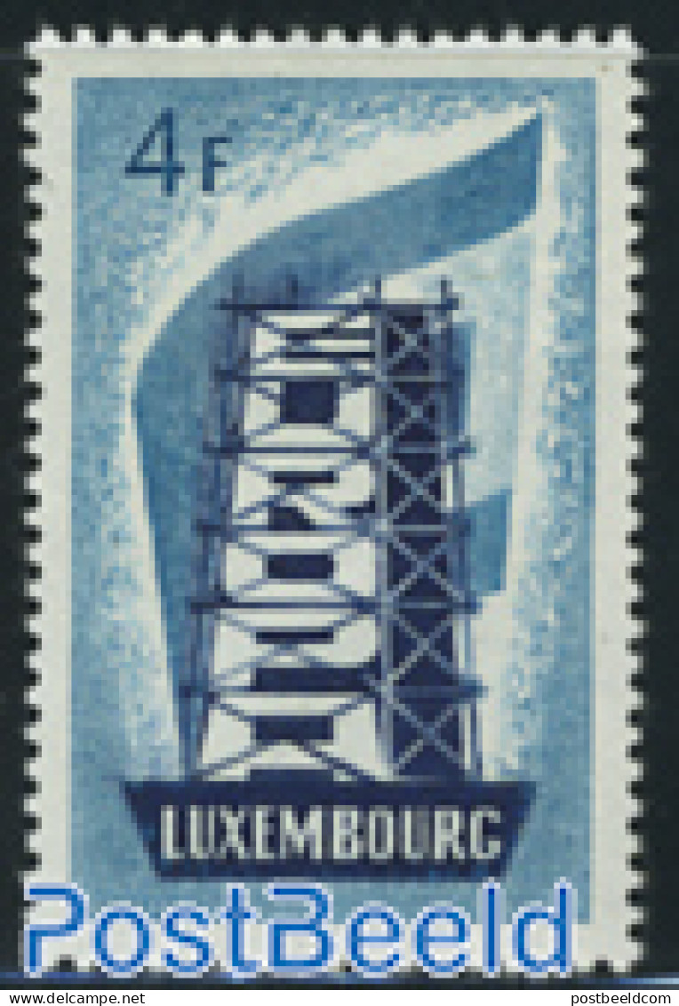 Luxemburg 1956 4Fr, Stamp Out Of Set, Unused (hinged), History - Europa (cept) - Ongebruikt