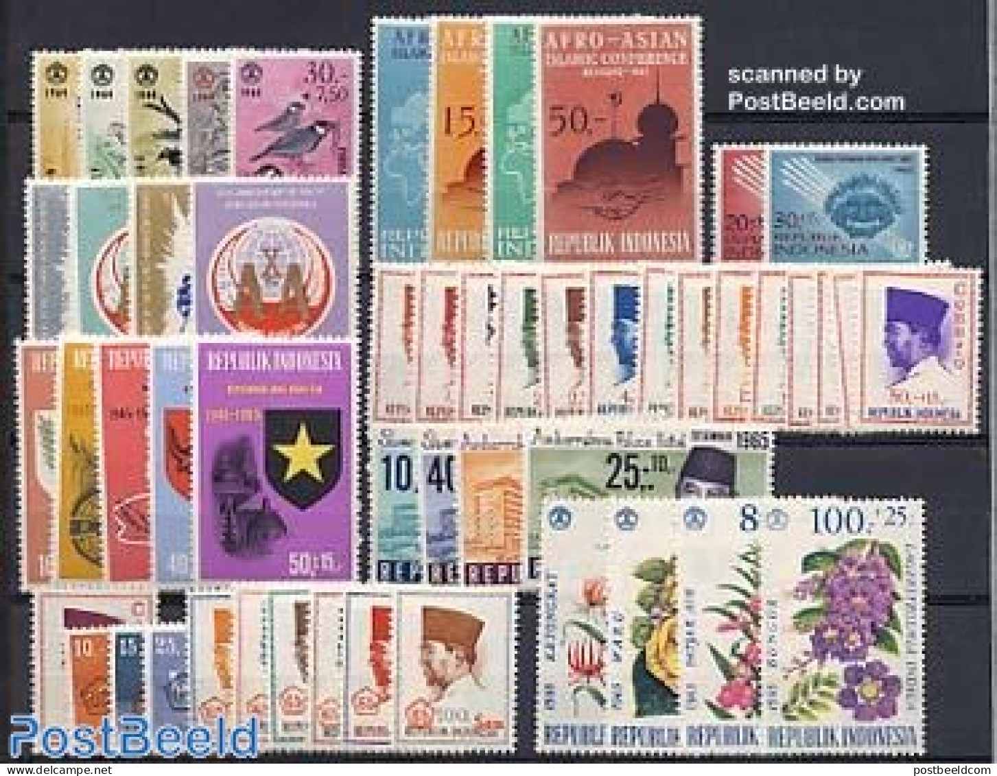 Indonesia 1965 Yearset 1965 (52v), Mint NH, Various - Yearsets (by Country) - Non Classificati