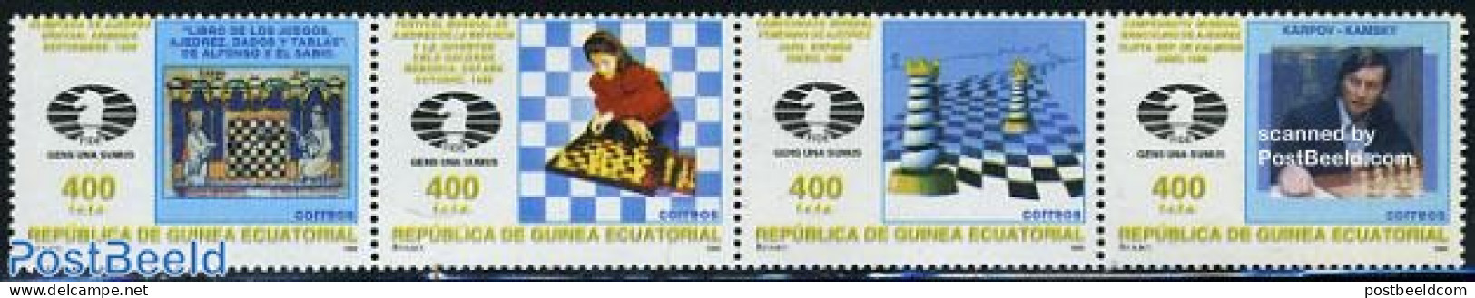 Equatorial Guinea 1996 Chess Events 4v [:::], Mint NH, Sport - Chess - Schaken