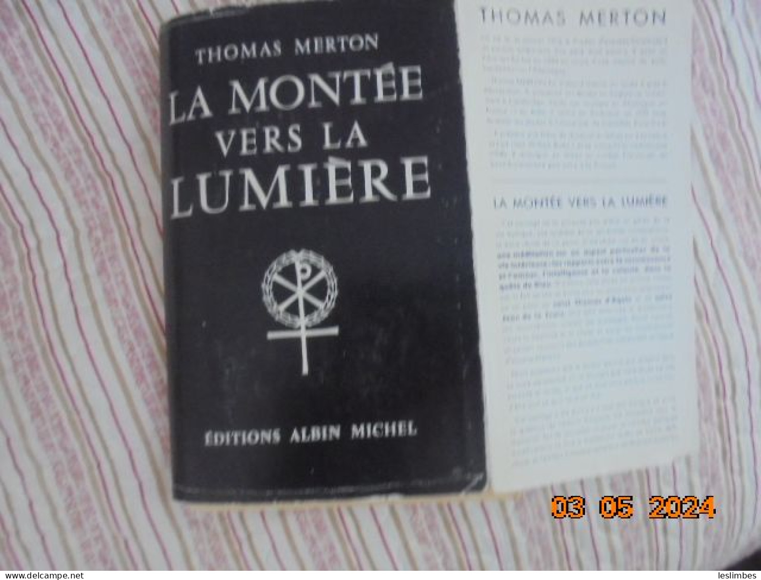 La Montee Vers La Lumiere - Thomas Merton - Editions Albin Michel 1958 - Religione