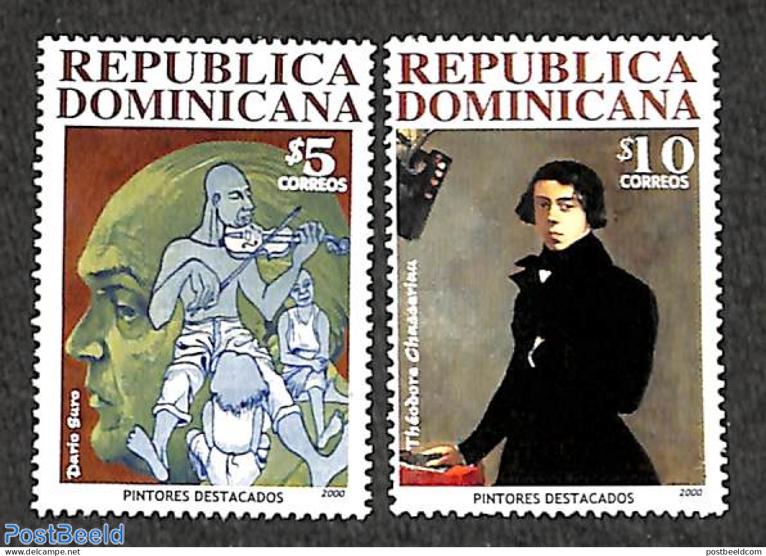 Dominican Republic 2000 Paintings 2v, Mint NH, Art - Modern Art (1850-present) - Self Portraits - Otros & Sin Clasificación