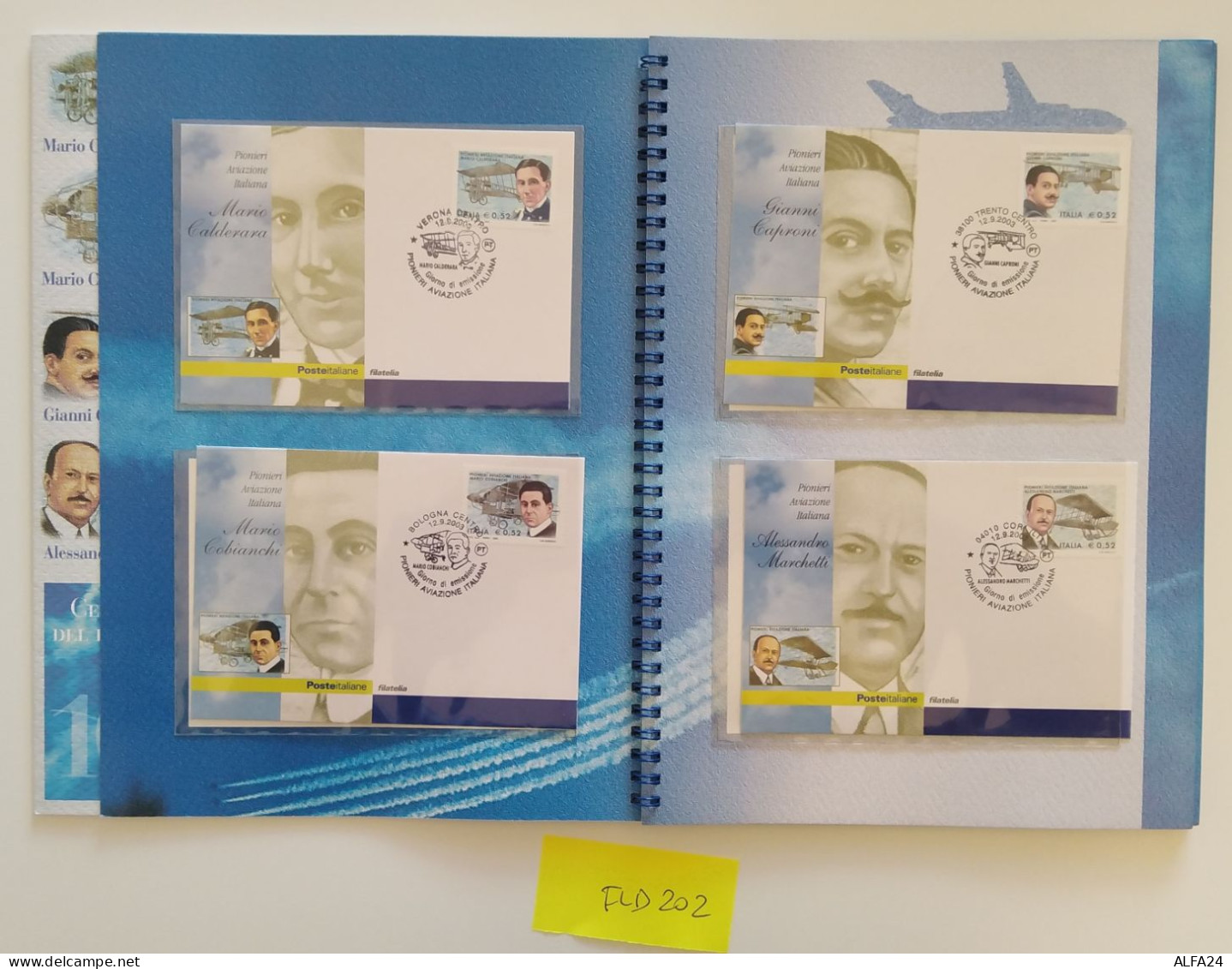 FOLDER PIONIERI AVIAZIONE ITALIA FACCIALE 30 (FLD202 - Presentation Packs