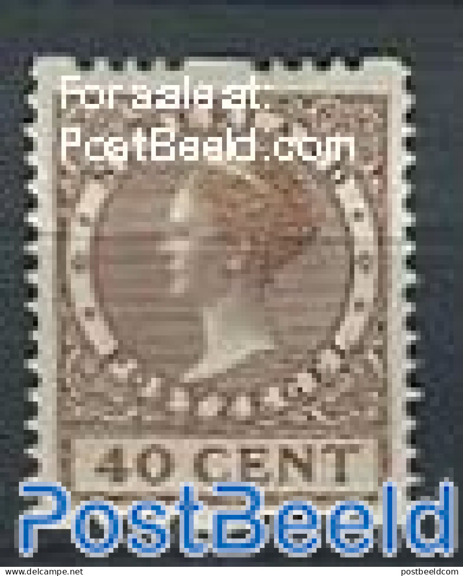 Netherlands 1925 40c, Sync. Perf., Stamp Out Of Set, Unused (hinged) - Nuovi