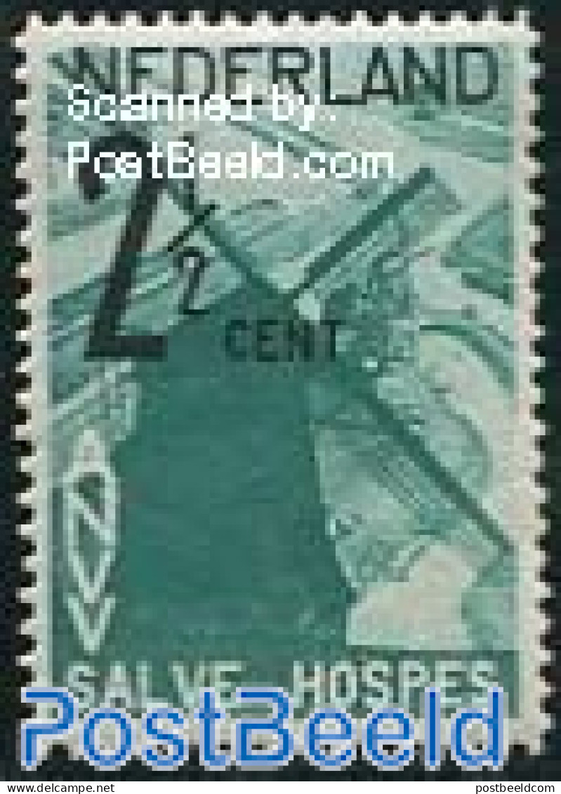 Netherlands 1932 2.5+1.5c, Windmill Kinderdijk, Stamp Out Of Set, Unused (hinged), Various - Mills (Wind & Water) - To.. - Ongebruikt