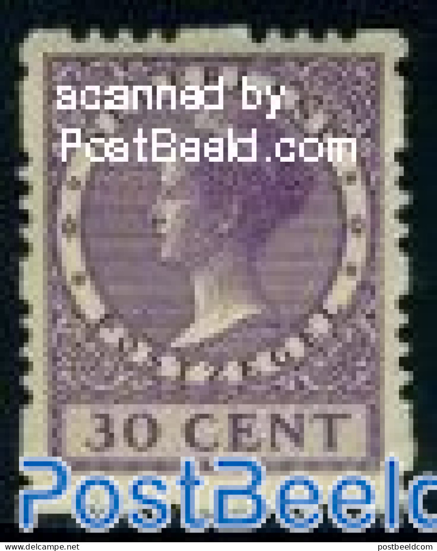 Netherlands 1928 30c, 4-side Syncoperf. Stamp Out Of Set, Unused (hinged) - Unused Stamps