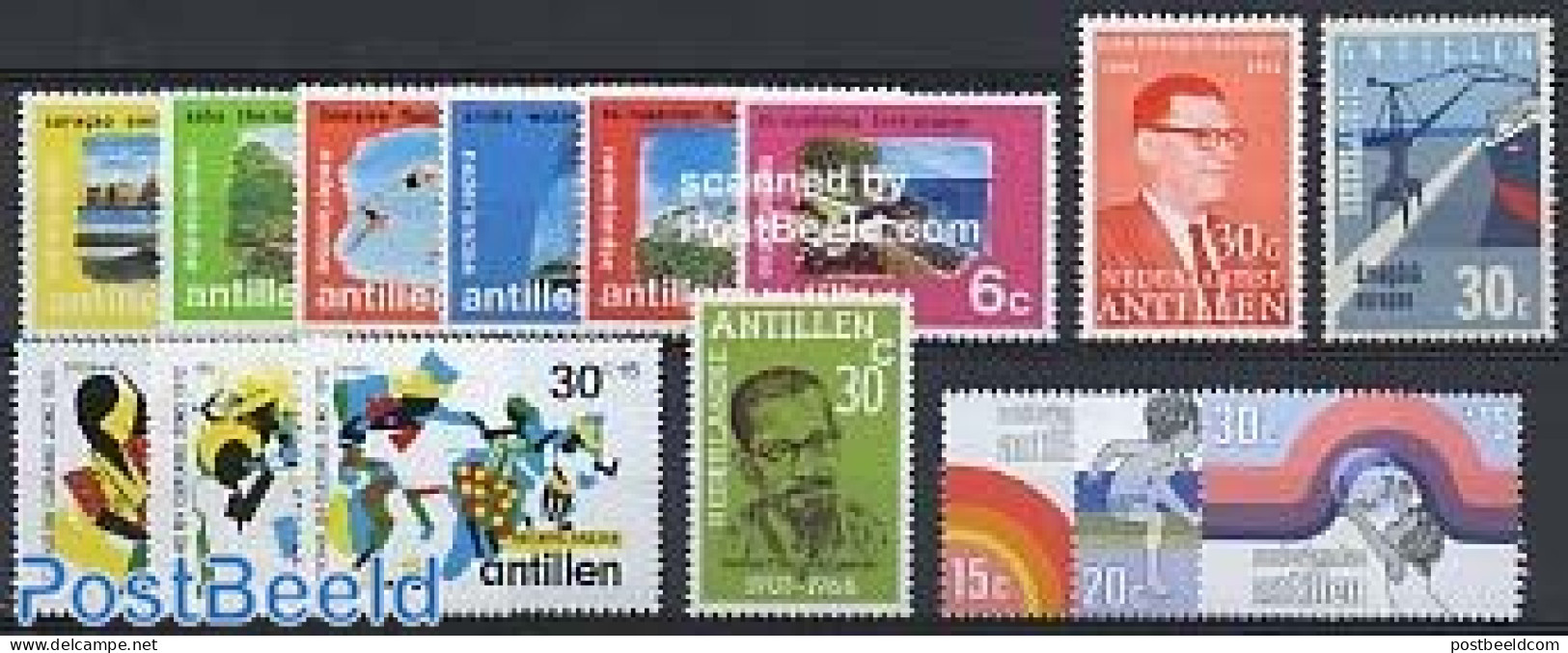 Netherlands Antilles 1972 Yearset 1972 (15v), Mint NH, Various - Yearsets (by Country) - Unclassified