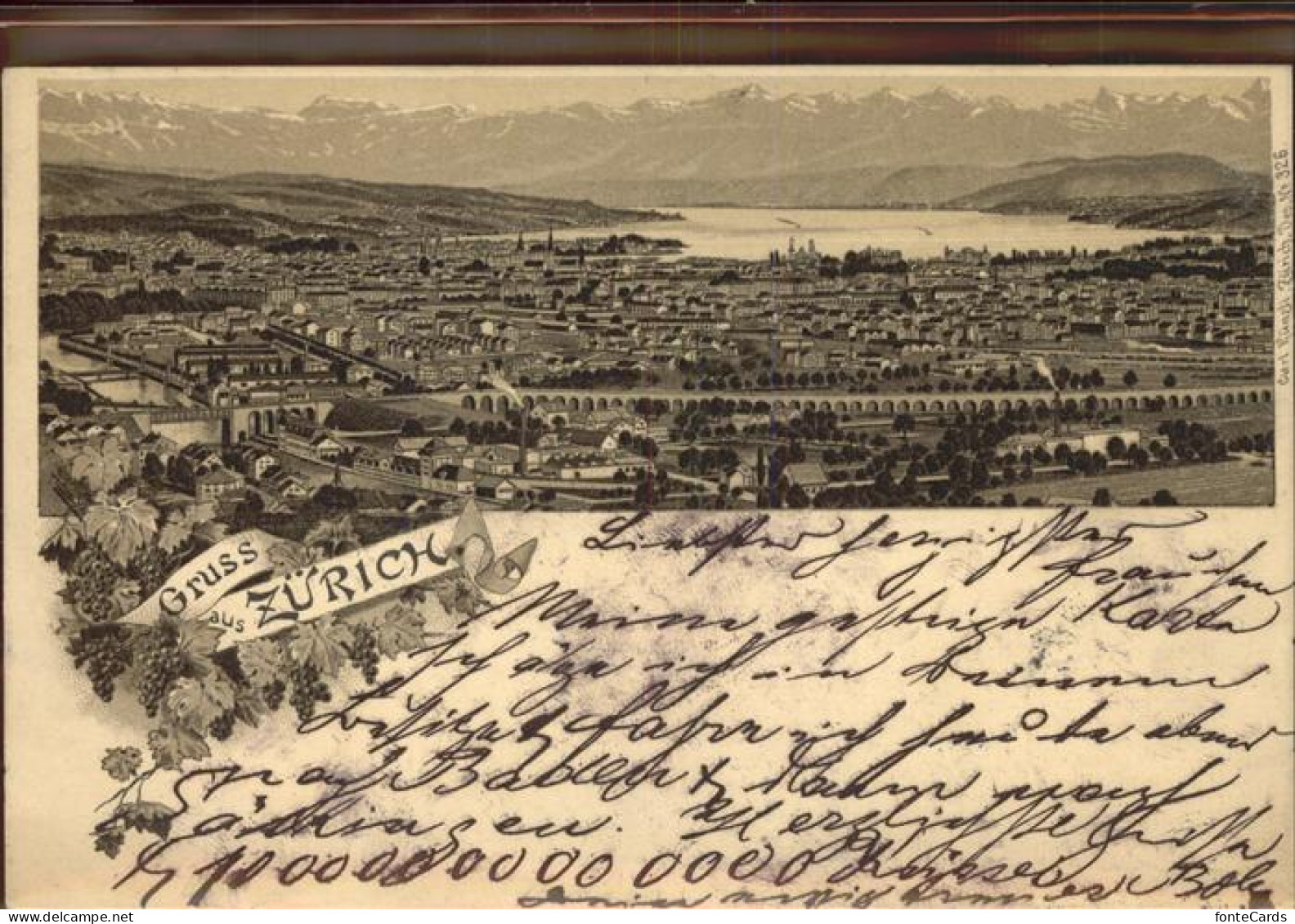 11357480 Zuerich Panorama Mit Zuerichsee Und Alpenblick Zuerich - Autres & Non Classés