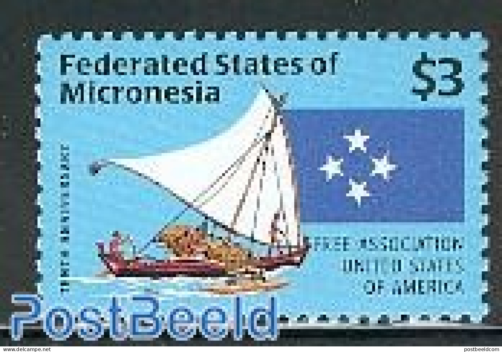 Micronesia 1996 Treaty With USA 1v, Mint NH, History - Transport - Various - Flags - Ships And Boats - Joint Issues - Ships