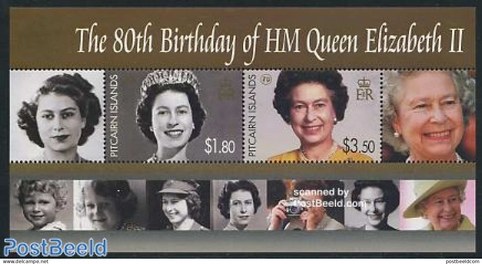 Pitcairn Islands 2006 Elizabeth II 80th Birthday S/s, Mint NH, History - Kings & Queens (Royalty) - Art - Photography - Koniklijke Families