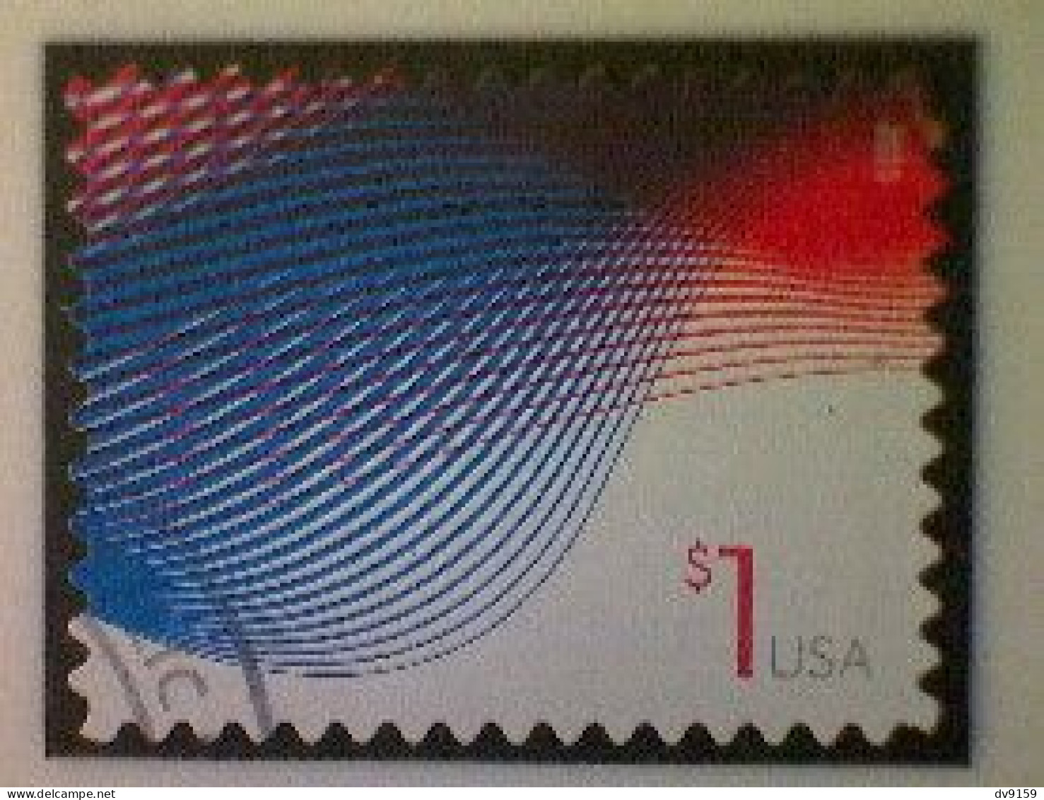 United States, Scott #4953, Used(o), 2015, Patriotic Waves, $1.00, Red And Blue - Gebraucht