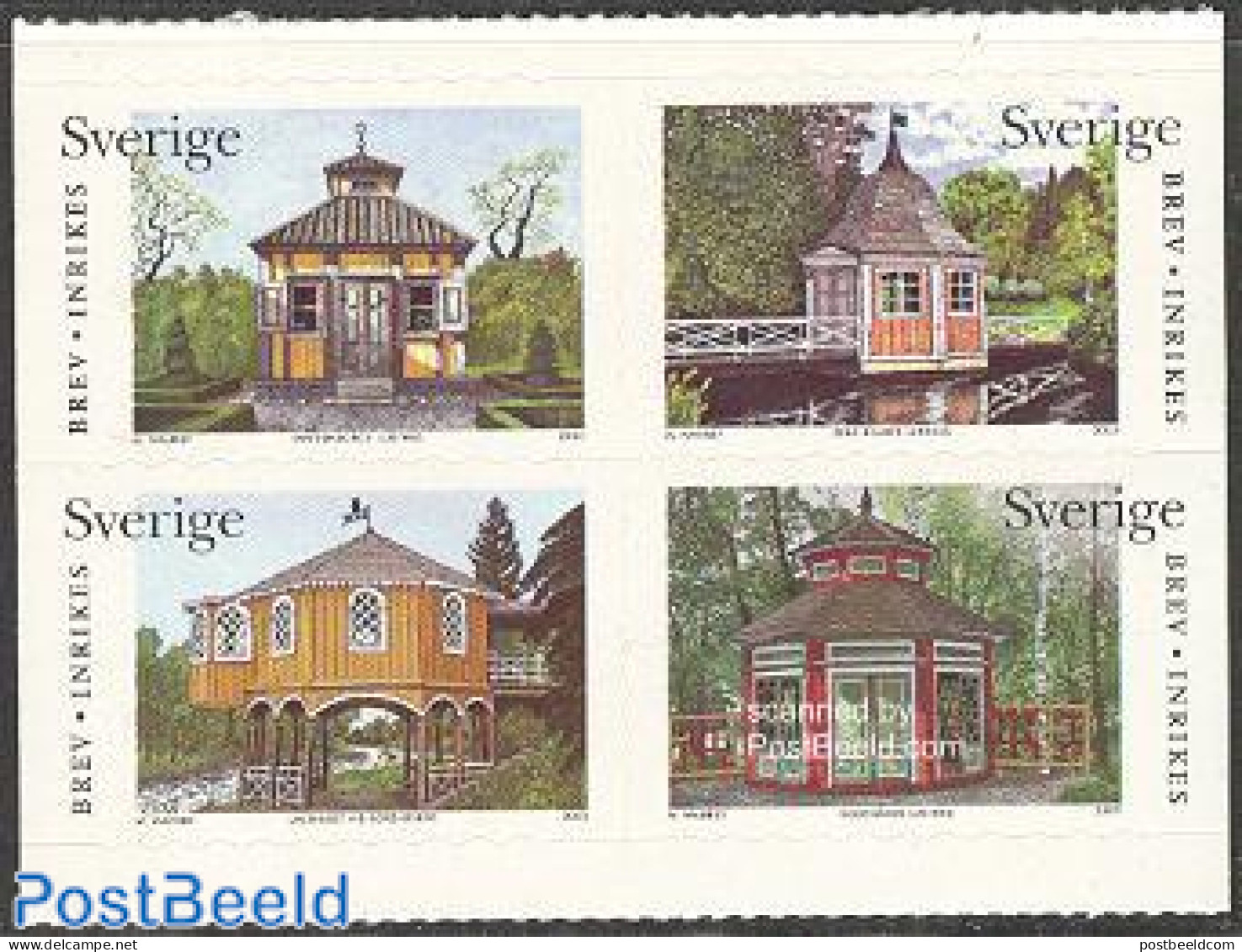 Sweden 2003 Architecture 4v [+], Mint NH, Nature - Gardens - Art - Architecture - Ungebraucht