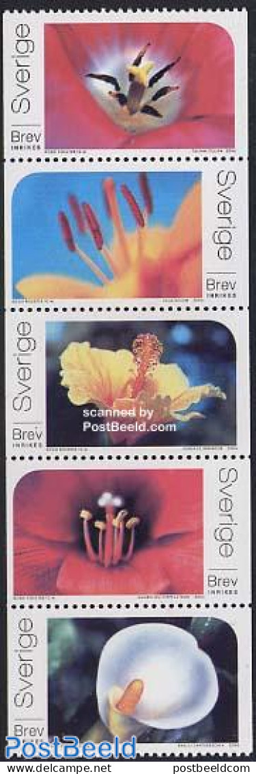 Sweden 2004 Flowers 5v [::::], Mint NH, Nature - Flowers & Plants - Unused Stamps