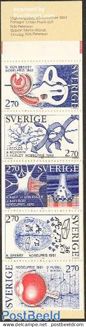 Sweden 1984 Nobel Prize Winners 5v In Booklet, Mint NH, Health - History - Health - Nobel Prize Winners - Stamp Booklets - Unused Stamps