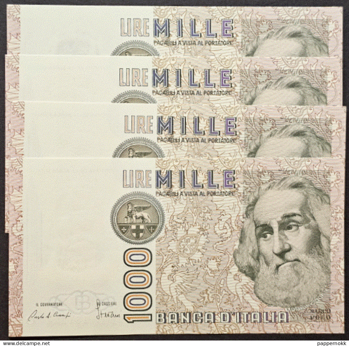 1000 Lire Marco Polo - Ciampi  N°13 Banconote  Consecutive. FDS Impeccabili. - 1.000 Lire