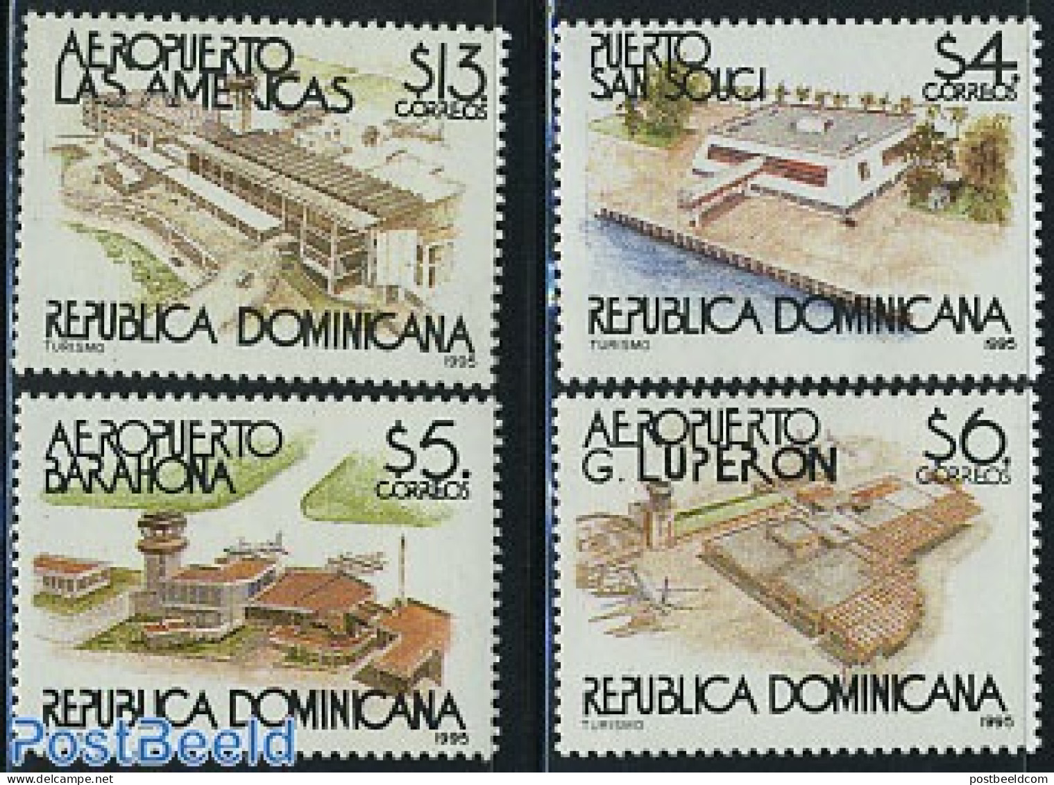 Dominican Republic 1995 Tourism 4v, Mint NH, Transport - Various - Aircraft & Aviation - Tourism - Airplanes