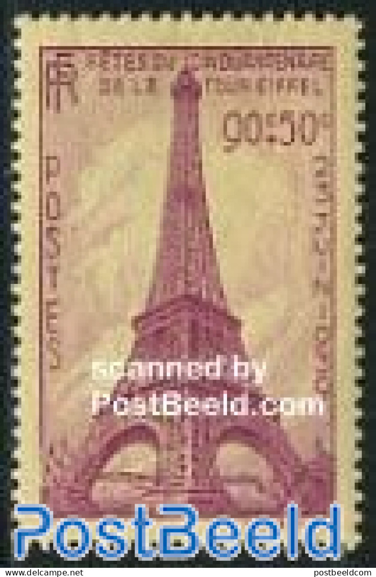 France 1939 Eiffel Tower 50th Anniversary 1v, Mint NH, Art - Architecture - Nuevos