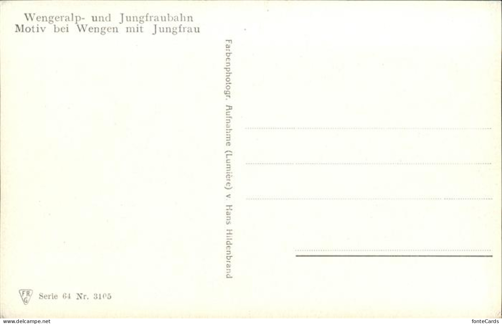 11357055 Wengen BE Motiv Bei Wengen Mit Jungfrau Wengeralp Und Jungfraubahn Bern - Sonstige & Ohne Zuordnung