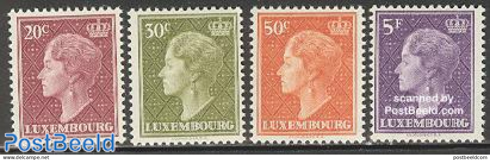 Luxemburg 1958 Definitives 4v, Mint NH - Ungebraucht