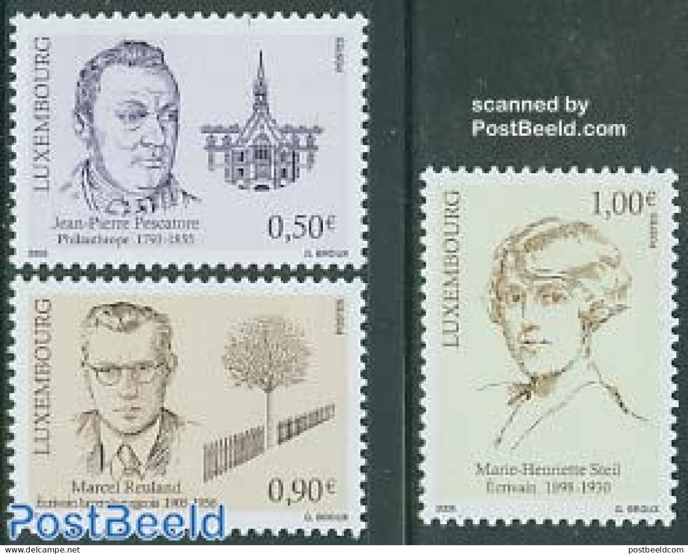 Luxemburg 2005 Famous Persons 3v, Mint NH, Nature - Trees & Forests - Art - Authors - Unused Stamps