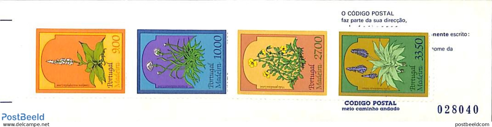 Madeira 1982 Flowers Booklet, Mint NH, Nature - Flowers & Plants - Stamp Booklets - Non Classificati