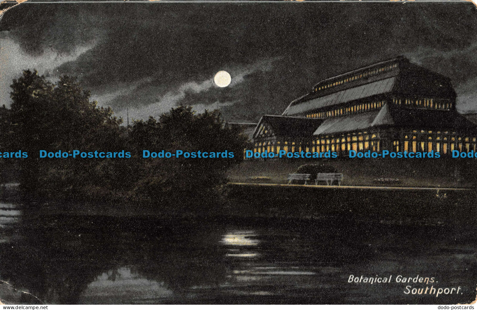 R087438 Botanical Gardens. Southport. The Milton Moonlight Series. 1905 - Monde