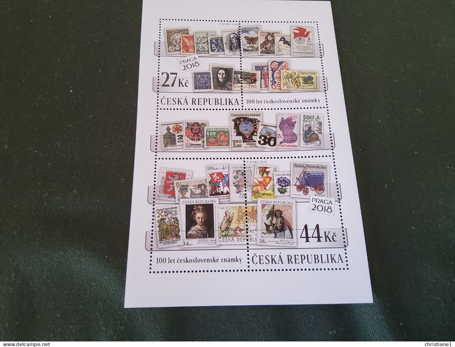 Tchèquie  2018 Bloc Neuf " 100 Ans De Timbres De Tchécoslovaquie " - Unused Stamps