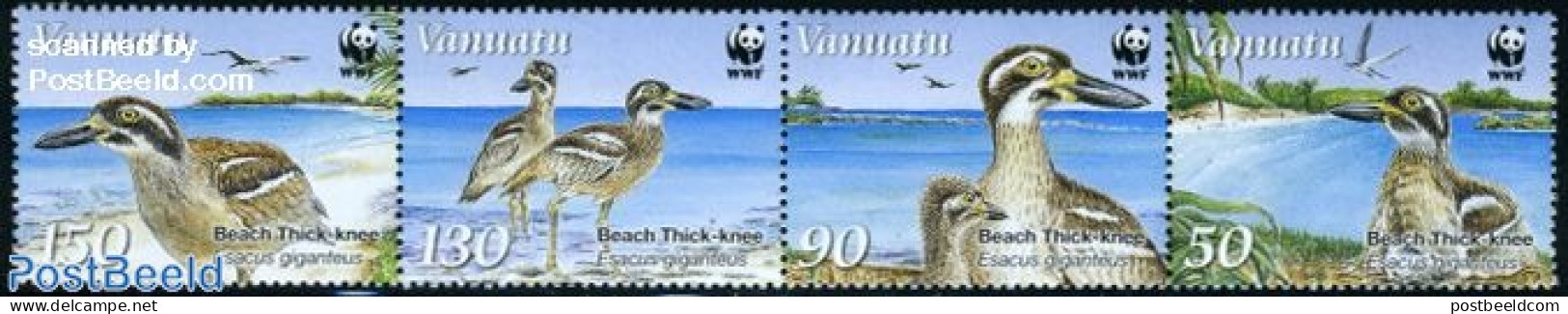 Vanuatu 2009 WWF, Beach Thick-knee 4v [:::] Or [+], Mint NH, Nature - Birds - World Wildlife Fund (WWF) - Vanuatu (1980-...)