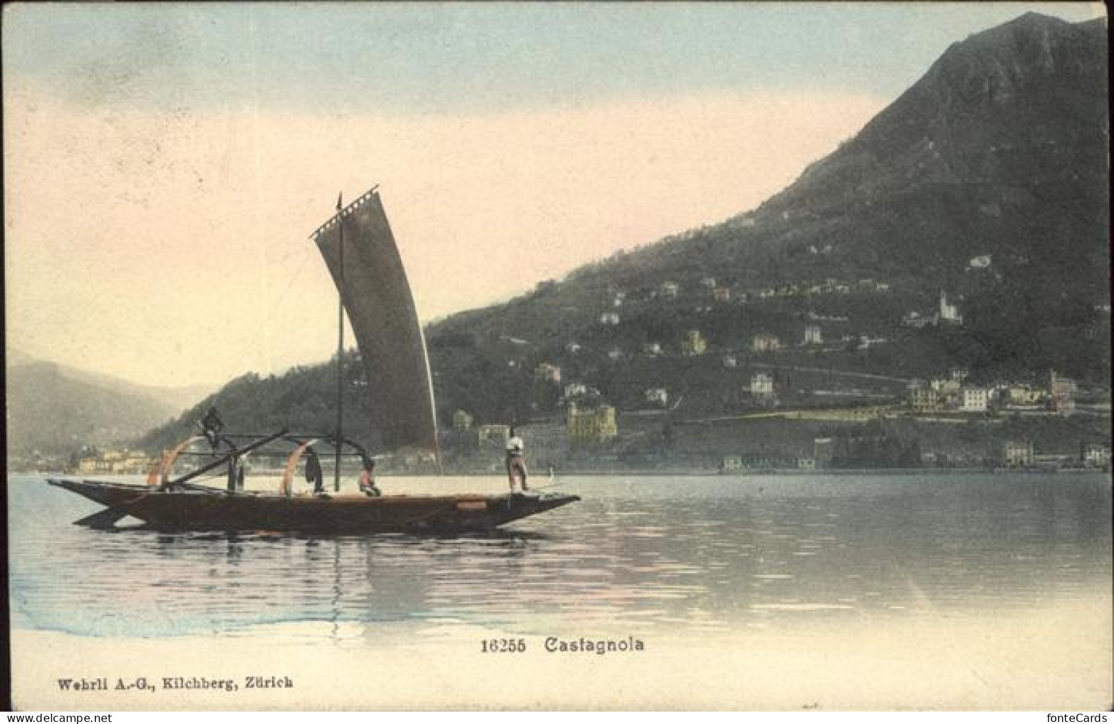 11356872 Castagnola Lago Di Lugano Fischerboot  - Autres & Non Classés