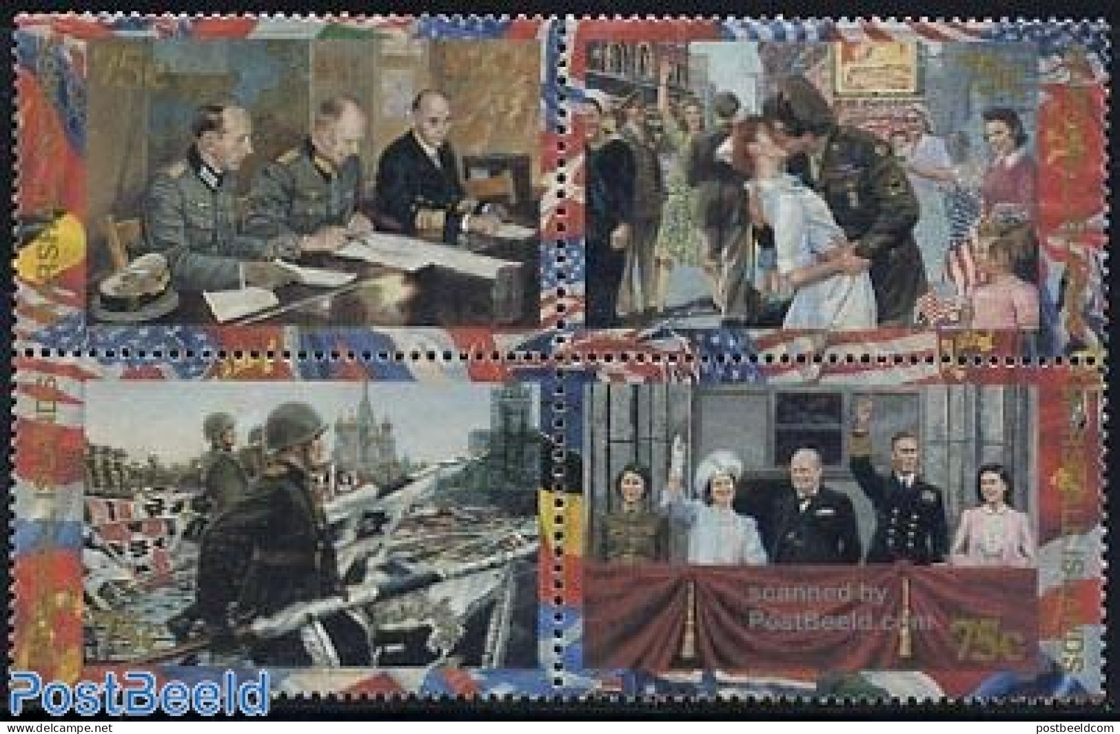 Marshall Islands 1995 Peace In Europe 4v [+], Mint NH, History - Kings & Queens (Royalty) - Militarism - World War II - Koniklijke Families