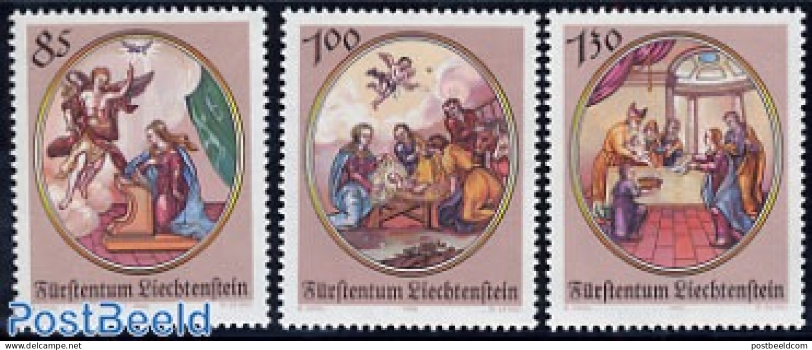 Liechtenstein 2006 Christmas 3v, Mint NH, Religion - Angels - Christmas - Unused Stamps