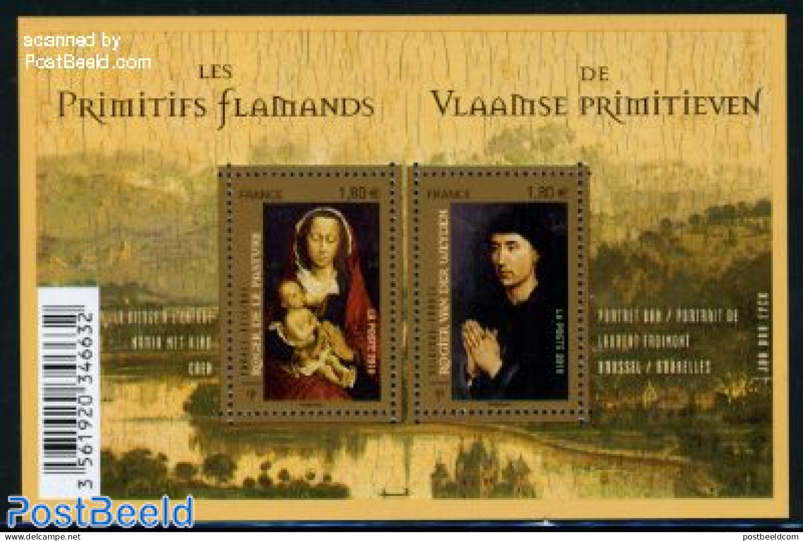 France 2010 Flemish Primitivs S/s, Joint Issue Belgium, Mint NH, Various - Joint Issues - Art - Paintings - Nuevos