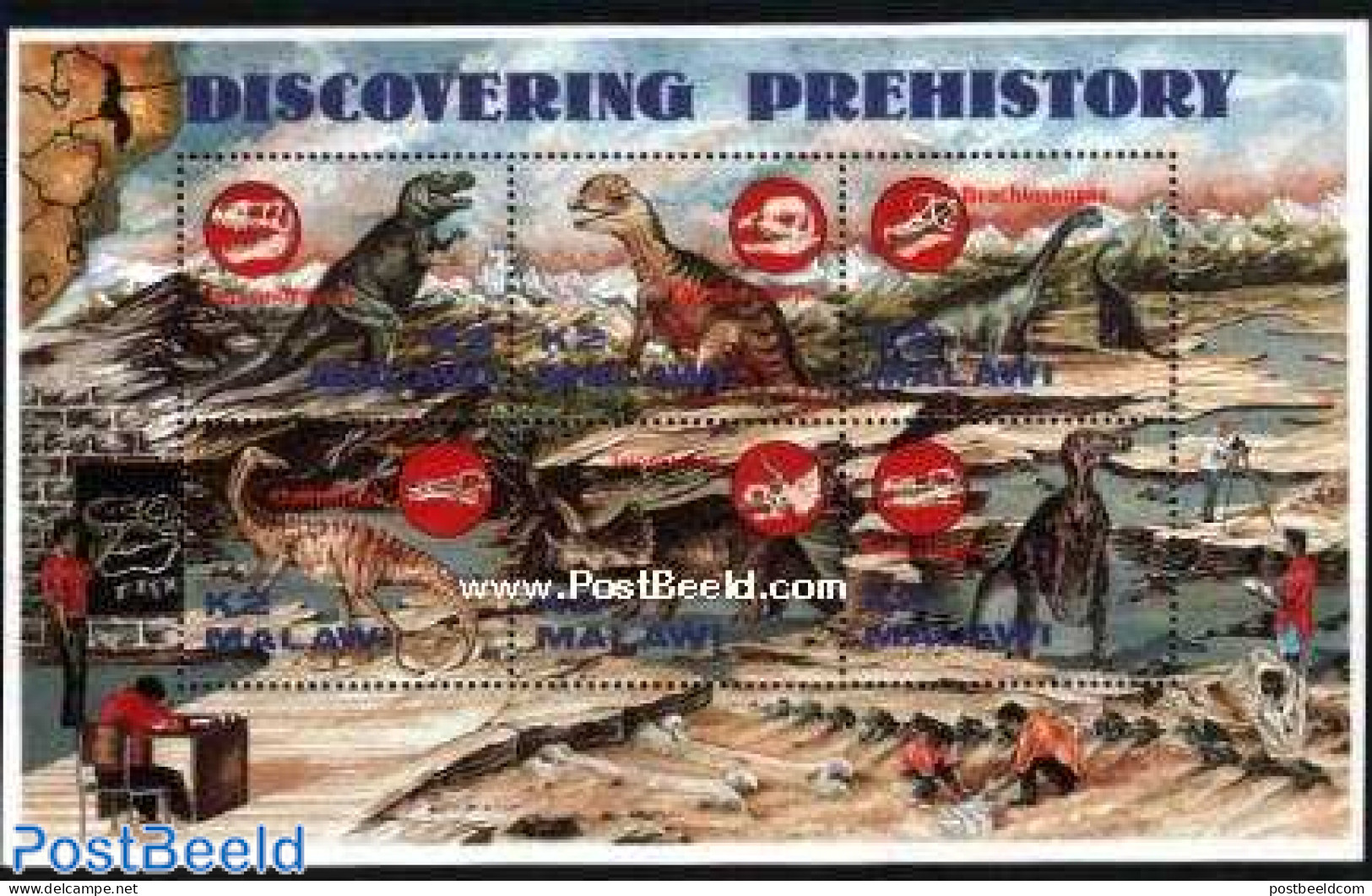 Malawi 1993 Prehistoric Animals S/s, Mint NH, Nature - Prehistoric Animals - Prehistorisch