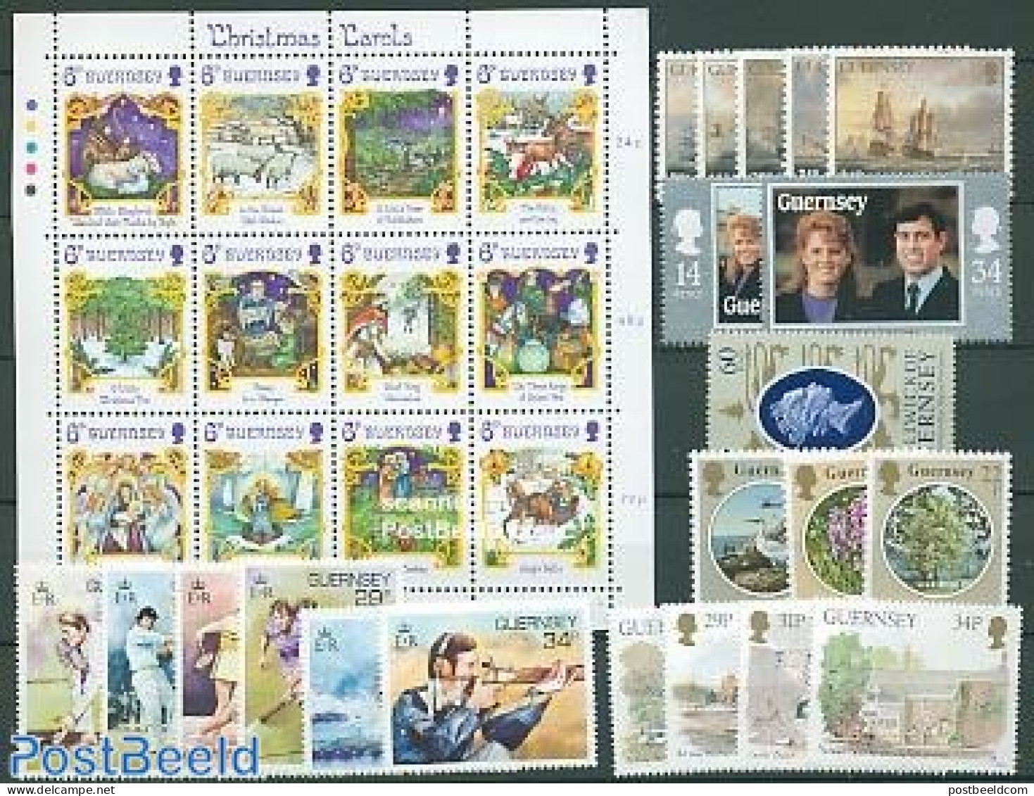 Guernsey 1986 Yearset 1986 (21v+m/s), Mint NH, Various - Yearsets (by Country) - Ohne Zuordnung