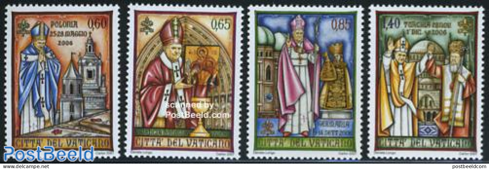 Vatican 2007 Pope Travels 4v, Mint NH, Religion - Pope - Ungebraucht