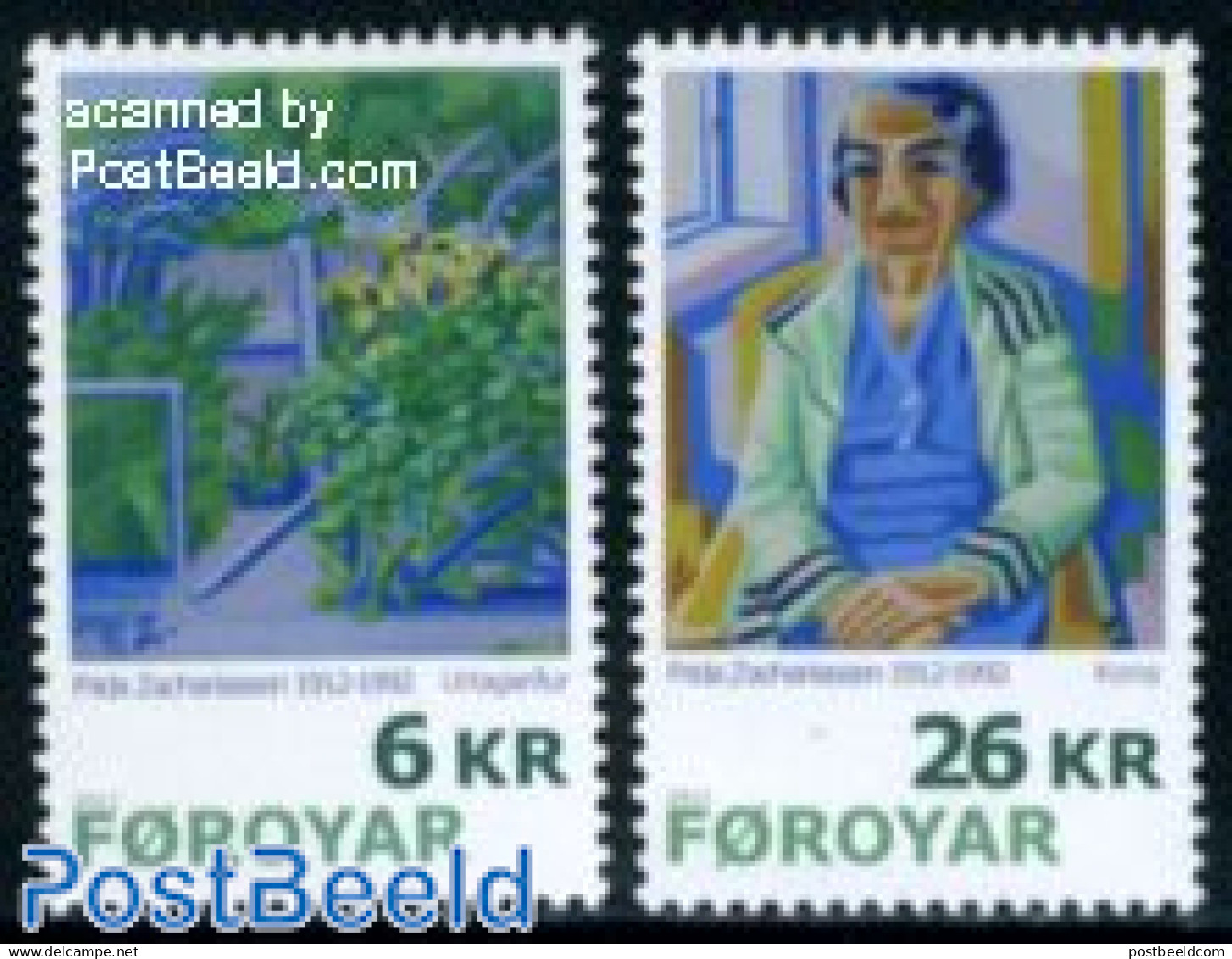 Faroe Islands 2011 Art, Frida Zachariassen 2v, Mint NH, Art - Modern Art (1850-present) - Paintings - Andere & Zonder Classificatie