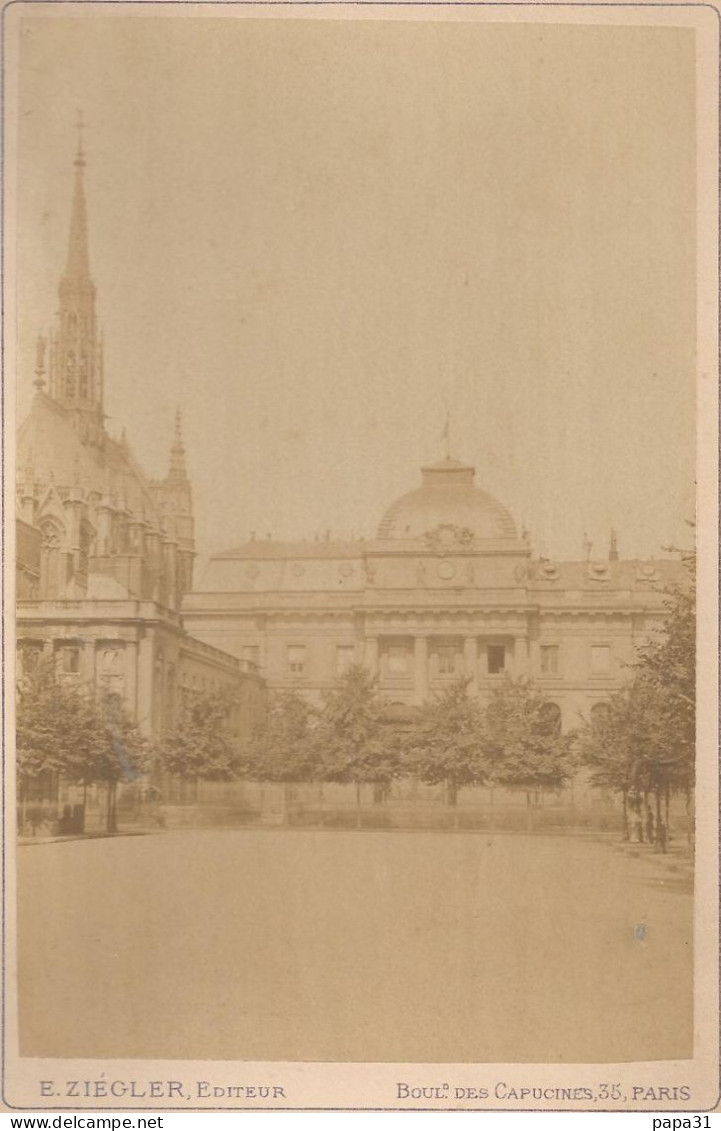 75 - PARIS - Poto Sur Carton " PALAIS De JUSTICE - St CHAPELLE  - Editeur E. ZIEGLER - Autres & Non Classés