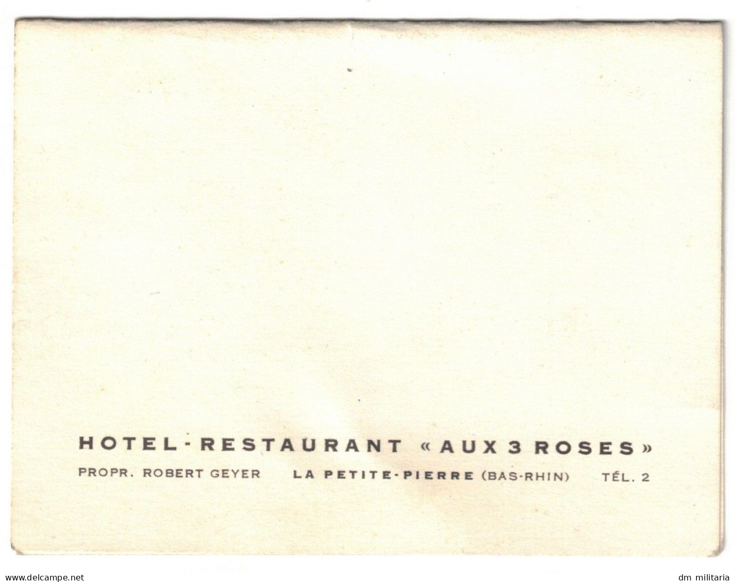 BELLE CARTE DE VISITE : HÔTEL RESTAURANT AUX 3 ROSES - LA PETITE PIERRE - 67 BAS-RHIN - ALSACE - Visitekaartjes