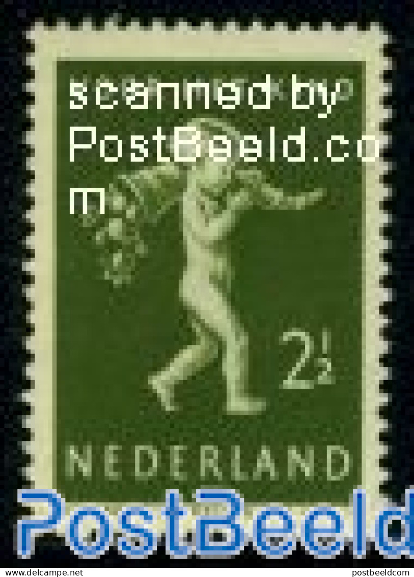 Netherlands 1939 2.5c, Olive Green, Stamp Out Of Set, Mint NH, Nature - Fruit - Unused Stamps
