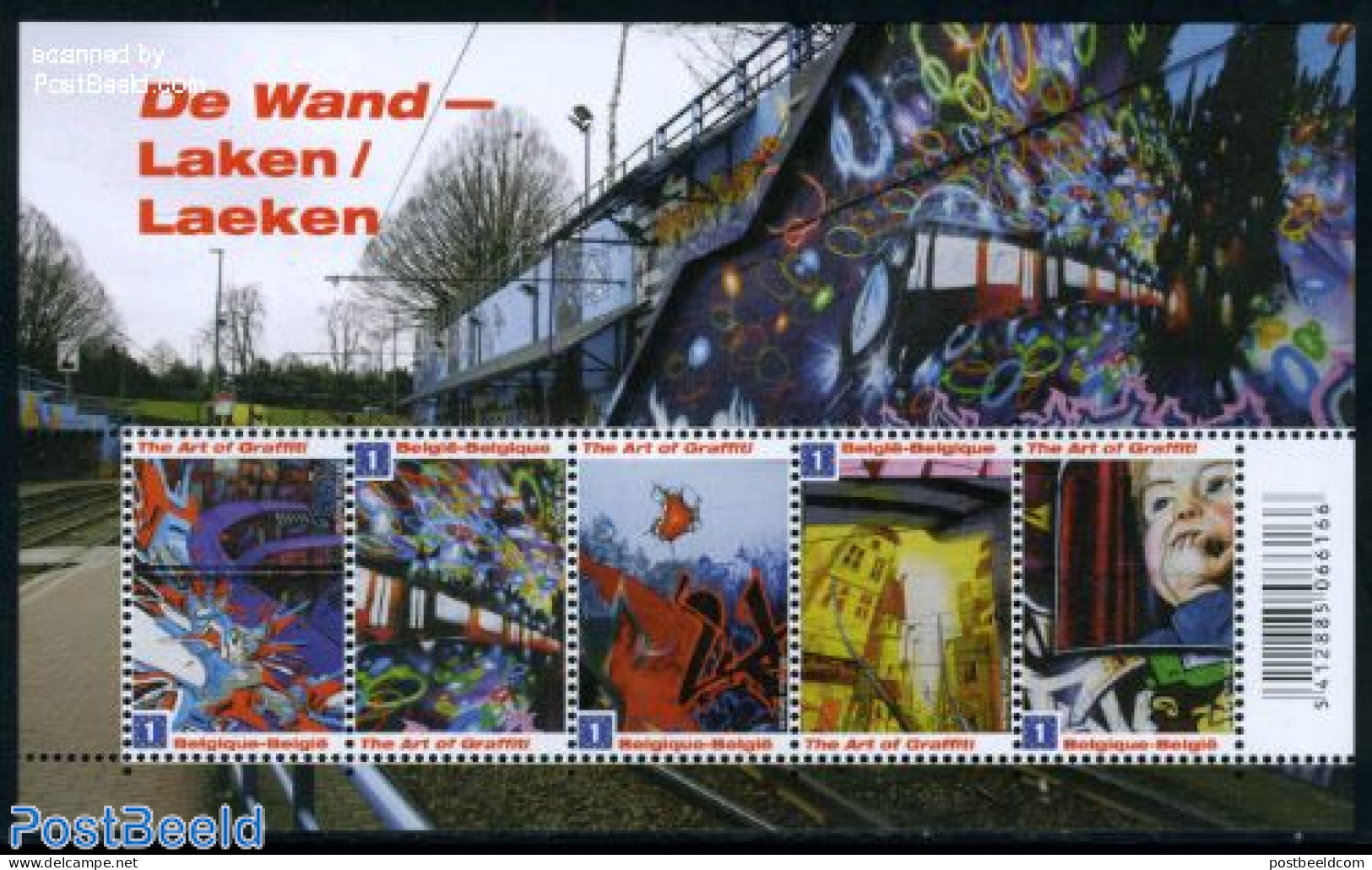 Belgium 2011 Graffiti Art 5v M/s, Mint NH, Art - Modern Art (1850-present) - Unused Stamps