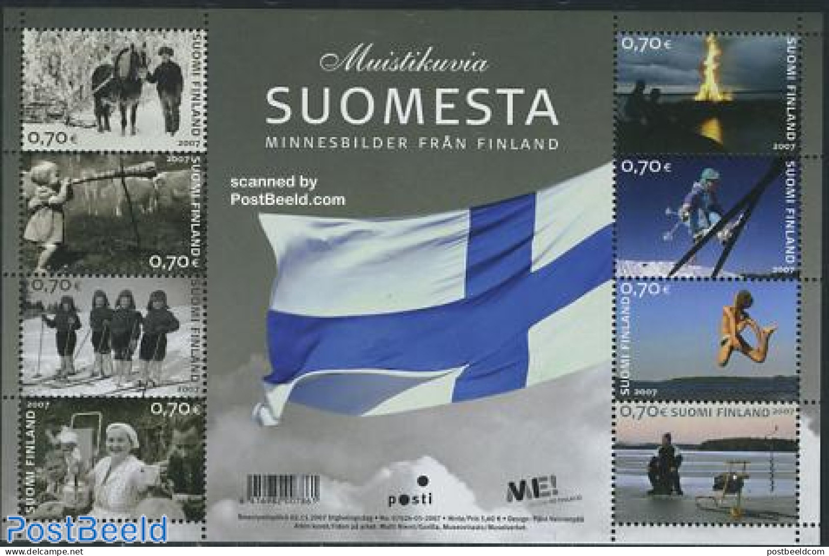 Finland 2007 Remember Finland S/s, Mint NH, History - Nature - Sport - Flags - Horses - Skiing - Nuevos