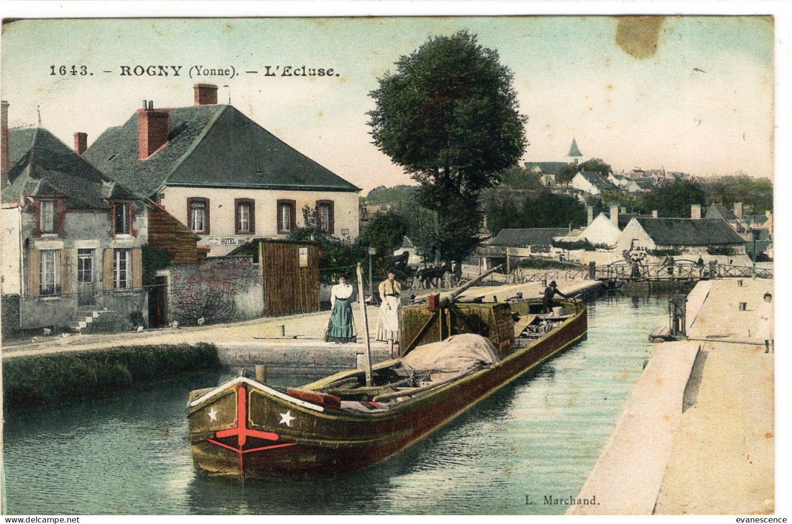 89 :  Rogny : Le Canal, L'écluse Et Péniche (trace)  ///  Ref. Mai 24 ///  N° 29.690 - Andere & Zonder Classificatie